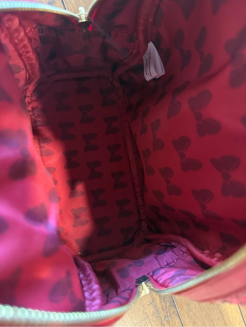 DISNEY PARKS LOUNGEFLY RED SEQUIN MINI BACKPACK